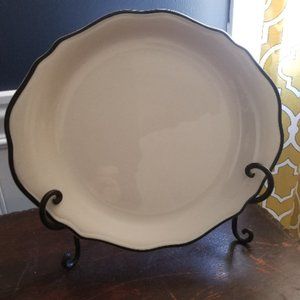 Syracuse China Black Platinum Oval Chop Plate …